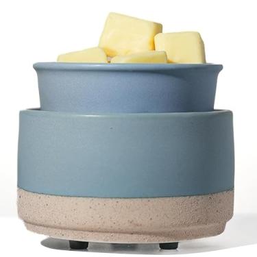 Imagem de QCYBDGLOV Aquecedor elétrico de cerâmica derretimento de cera e derretimento de óleo cubo fofo pequeno aquecedores aromaterapia para casa queimador decorativo derrete vela perfumada aroma azedo