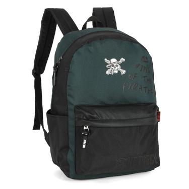 Imagem de Mochila Costas One Piece Menino Casual Escolar Verde Juvenil