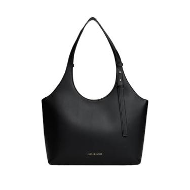 Imagem de Tommy Hilfiger Bolsa feminina com logotipo, preta, tamanho único