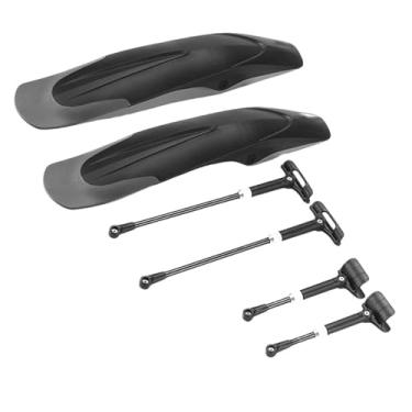 Imagem de Para-lamas alargados para bicicletas de montanha, compatíveis com pneus dianteiros e traseiros de 26 a 29 polegadas. Acessórios duráveis ​​para ciclismo.(Front and Rear Set)