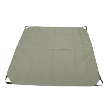 Imagem de Saco de coleta de folhas SIWOTED Saco de lixo reutilizável para quintal de jardim Pano Oxford Cobertor de piquenique dobrável para coletor de folhas com alças 57 x 57 polegadas