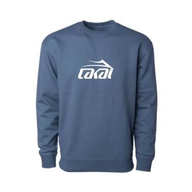 Imagem de Lakai Moletom masculino básico de gola redonda, Aço azul, XX-Large