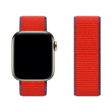 Imagem de Pulseira De Nylon Para Apple Watch Band 44mm 42 40mm 45mm 38 41mm Brac