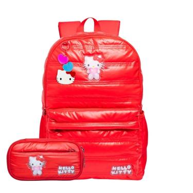 Imagem de Mochila Costas Esojo Box Hello Kitty Puffer Juvenil Escolar