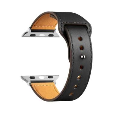 Imagem de Pulseira De Couro Unissex Para Apple Watch Series 8 9 3 4 5 6 SE 7 Ult