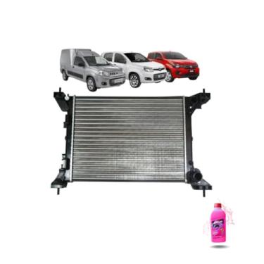 Imagem de Kit Radiador Novo Uno/Pálio Evo 10> Mobi 16> com Aditivo Visconde RV Extra Rosa