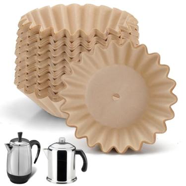 Imagem de Filtros de café compatíveis com cafeteira Farberware, 200 peças de papel de filtro de cesta perfurada para Farberware 8 xícaras