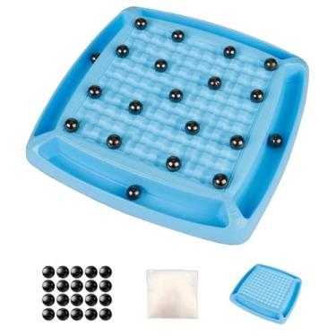 Imagem de Jogo de Xadrez Magnético de Mesa, Jogo de Estratégia com Peças Magnéticas, Educativo para Crianças e Adultos, Tabuleiro Dobrável Portátil