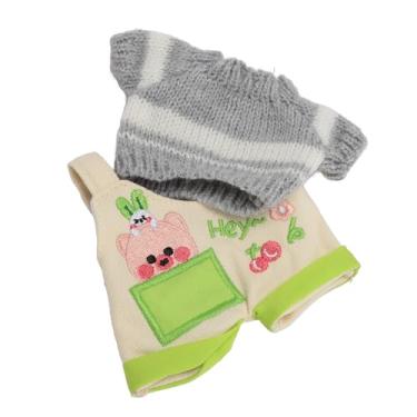 Imagem de Ymiko Conjunto de Roupas de Boneca de Pelúcia Macia Com Estampa Piggy de 20 Cm Com Jaqueta Aconchegante e Calças para Roupas de Bichinhos de Pelúcia (#11)