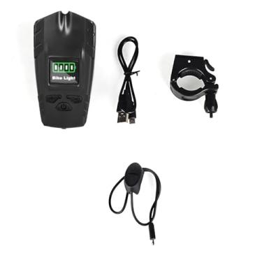 Imagem de Luz de Bicicleta com Velocímetro Sem Fio e Buzina 2000mAh Farol Alta Brilho para Passeio Noturno Praticidade