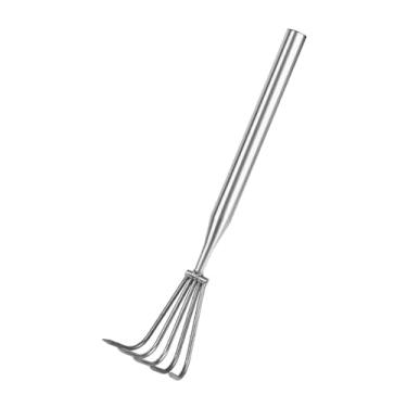 Imagem de Generic Ancinho de garras, ancinho de mão portátil e versátil, ferramenta de jardinagem manual, cultivador para remoção de ervas daninhas, afrouxamento do, 5 Dentes