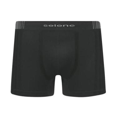 Imagem de Cueca Boxer Microfibra 11070-003 Sem Costura - Selene, Preto, M