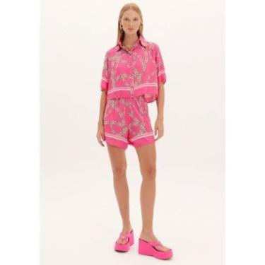 Imagem de Short Curto Solto Estampado-Feminino