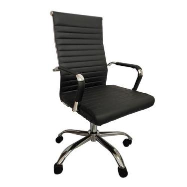 Imagem de Cadeira de Escritório Presidente Giratória Esteirinha Confort Preta - 