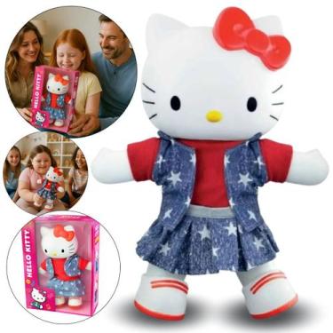 Imagem de Boneca Grande Hello Kitty Roupa De Pano Original Brinquedo - Lider
