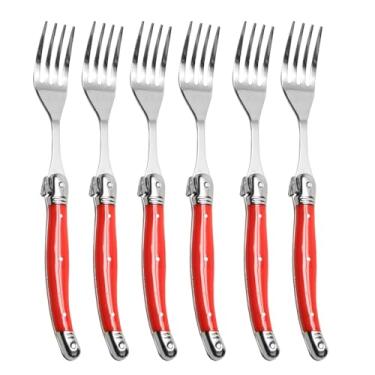 Imagem de Conjunto De 6 Garfos Laguiole Luxo (Vermelho)