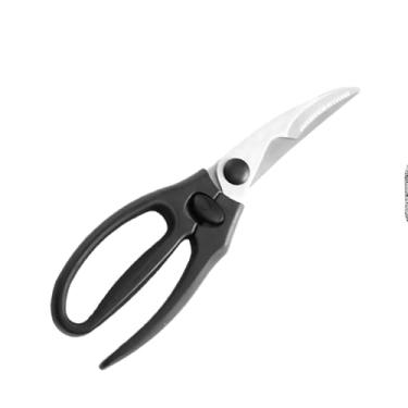 Imagem de Kit Tesouras Culinárias Inox 2 em 1, Aço Inoxidável, 20cm x 8cm, com Trava e Quebrador de Nozes, 2 Peças