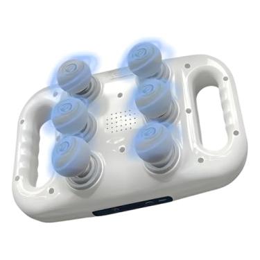 Imagem de Massageador Corporal Elétrico Muscular com 6 Cabeças, 3 Velocidades, 9 Modos de Intensidade, Recarregável 2000mAh, Polipropileno