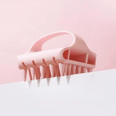 Imagem de Massageador de couro cabeludo de silicone, escova de xampu massageador de cabelo para crescimento do cabelo e remoção de caspa, escova esfoliante estimuladora de couro cabeludo com cerdas macias para