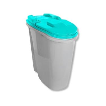 Imagem de Dispenser de Ração para Cães e Gatos – Porta Ração 1.5L,3.5L,8L com Caneca Dosadora, Tampa Hermética(AZUL,1,5L)