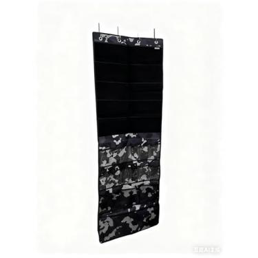 Imagem de Playducate Organizador sobre a porta para armas de brinquedo, cabide de porta de armazenamento de brinquedos com bolsos e compartimentos para lançadores de espuma infantis, dardos, óculos, organizador