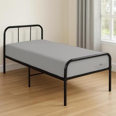 Imagem de Lençol com elástico para berço 71 cm x 190 cm - 100% algodão egípcio - 1 lençol de baixo tamanho de berço, ajuste confortável para colchão estreito de solteiro/beliche RVs/camas de hóspedes/berço