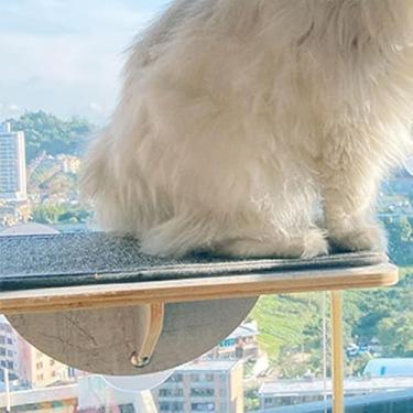 Imagem de Sanpyl Ventosa Inodora Janela Gato Escalada Prateleira Design de Economia de Espaço para Casa, Janela de Madeira Gato Escalada Prateleira para Móveis (Plataforma de salto 40x15x30cm / 15,7x5,9x11,8in)