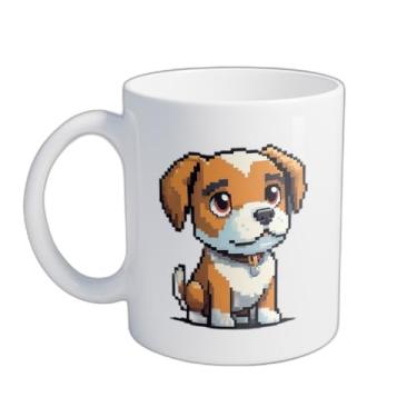 Imagem de Caneca Xícara de Café Porcelana 300ml com Desenho de Cachorro Cartoon