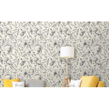Imagem de Rolo Papel de Parede Auto Adesivo Lavável Full-HD Interno ou Externo Flores e Floral(3,0 x 0,47 metros,16)