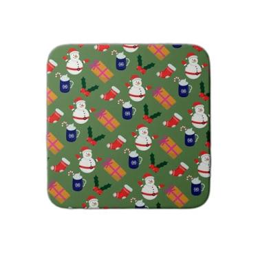 Imagem de Ladrilho Decorativo de Cerâmica Natalino Com Estampa de Meia Vermelha