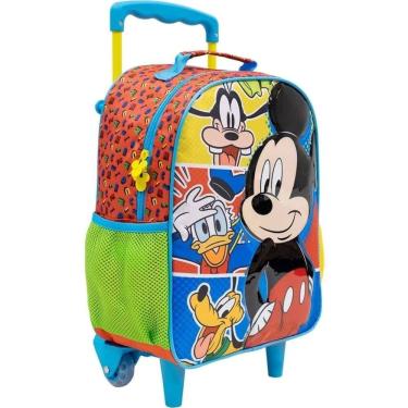Imagem de Mochila Mickey Mouse Disney Reforçada Resistente com Rodinhas 16` - Mickey Mouse - Xeryus