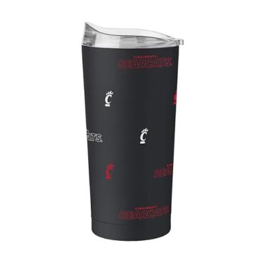 Imagem de Logo Brands Copo de aço inoxidável NCAA Cincinnati Bearcats Step & Repeat de 590 ml – Design de logotipo completo, parede dupla revestida a pó isolado a vácuo - mantém as bebidas quentes e frias por