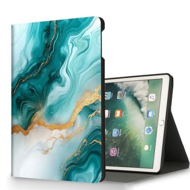 Imagem de RUUHLJLET Capa para tablet Samsung Galaxy Tab A11 Plus 2025/ Tab A9 Plus 2023 de 11 polegadas, despertar/hibernar automaticamente, capa protetora com suporte ajustável - ouro malaquita