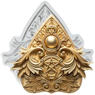 Imagem de MYPRACS Shield Fondant Molde de silicone para decoração de bolo de açúcar topo de cupcake pasta de goma de chocolate argila de polímero