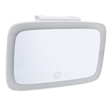 Imagem de Yinhing Espelho de Maquiagem Solar para Carro Com Luz LED Espelho de Maquiagem Recarregável Com 3 Ajustes de Temperatura de Cor Ideal para Retoques de Beleza Instalação Sem Esforço Design Compacto F
