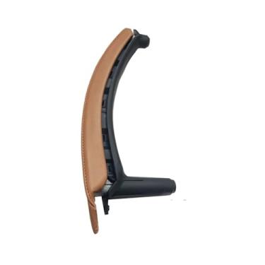 Imagem de Maçaneta interna esquerda e direita da porta do passageiro com conjunto de capa de couro compatível com BMW X5 X6 E70 E71 E72 2007-2014(Right Sattel Brown)