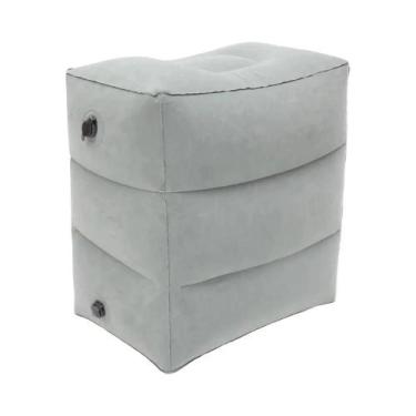 Imagem de Puff Inflável De Viagem Com Três Camadas E Altura Ajustável, Almofada 