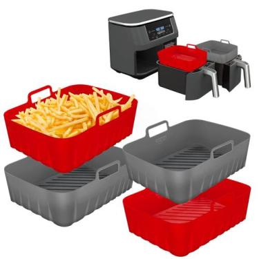 Imagem de Forros de silicone Golden Associate Retangle, 4 peças para fritadeira