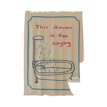 Imagem de Cortina De Chuveiro À Prova d'Água Estilo Coreano Anti-Mofo Sem Perfur