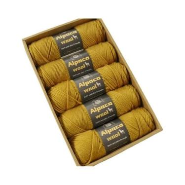 Imagem de Fio De Lã De Alpaca Multicolorido 500g 245 Kit De Tricô Grosso Para Ho