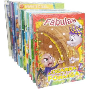 Imagem de 120 Livrinhos Infantis Fábulas Clássicos Futebol Princesas - Bicho Esp