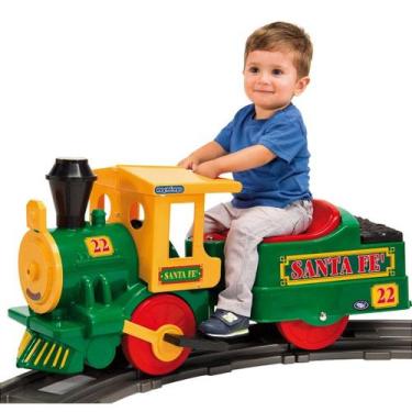 Imagem de Trem Eletrico Infantil Peg Perego Santa Fe 6V com Trilhos - Peg Pérego