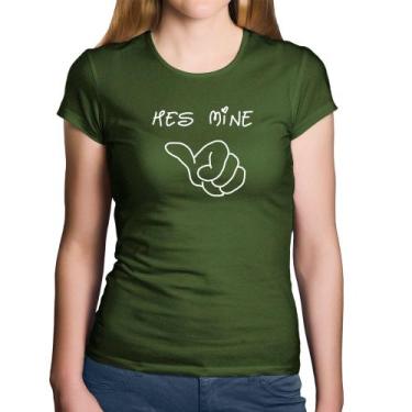 Imagem de Baby Look Algodão He's Mine - Foca na Moda, Musgo, G