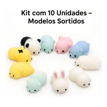 Imagem de Kit 10 Squishies Squish Muj Fidget Bichinhos Mole De Apertar Sortidos 