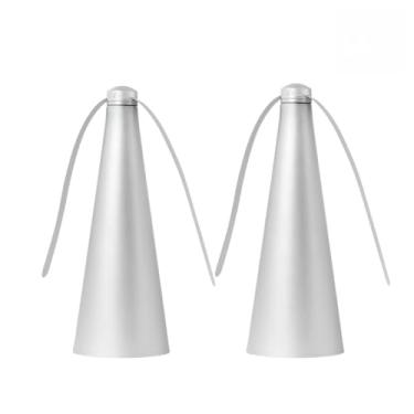 Imagem de Kit 3 Ventiladores Repelente Portátil Espanta Mosquito Insetos Para Mesa Externa Refeição Silencioso(Kit 2 Peça prata)