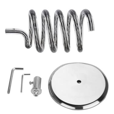 Imagem de Generic Suporte Estável Acrílico do Secador de Cabelo para o Hotel do Salão de Beleza Banheiro, Gancho Baixo de Aço Inoxidável Ventilador para o Armazenamento Arrumado, Ajuste Impermeável