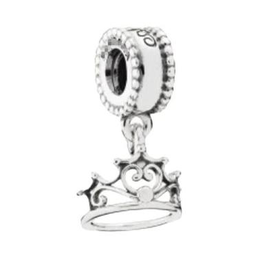 Imagem de Colar E Pulseira De Charme Coroa De Princesa Em Prata Esterlina 925 Co