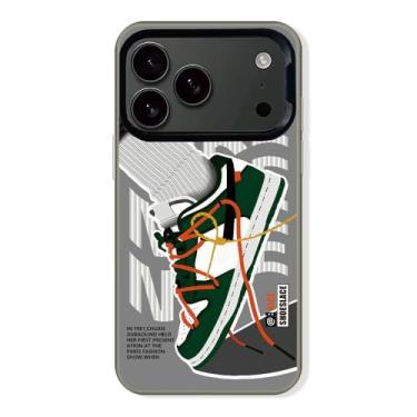 Imagem de Cairiocoin Capa para sapatos esportivos e cobra compatível com iPhone Pro Max para meninos, marca estética tênis Cool Off sinal branco padrão antiderrapante capa protetora para telefone