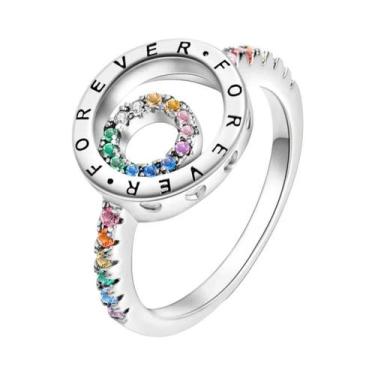 Imagem de Anéis De Amor Clássicos Em Prata Esterlina 925 Para Noivado E Aniversá