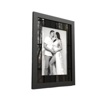 Imagem de Kit 6 Quadros Decorativos 15x21 cm com Paspatur – Moldura Fotográfica Elegante para Decoração(MOLDURA PRETA PASPATUR PRETO)